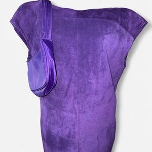 Retro Purple suede dress